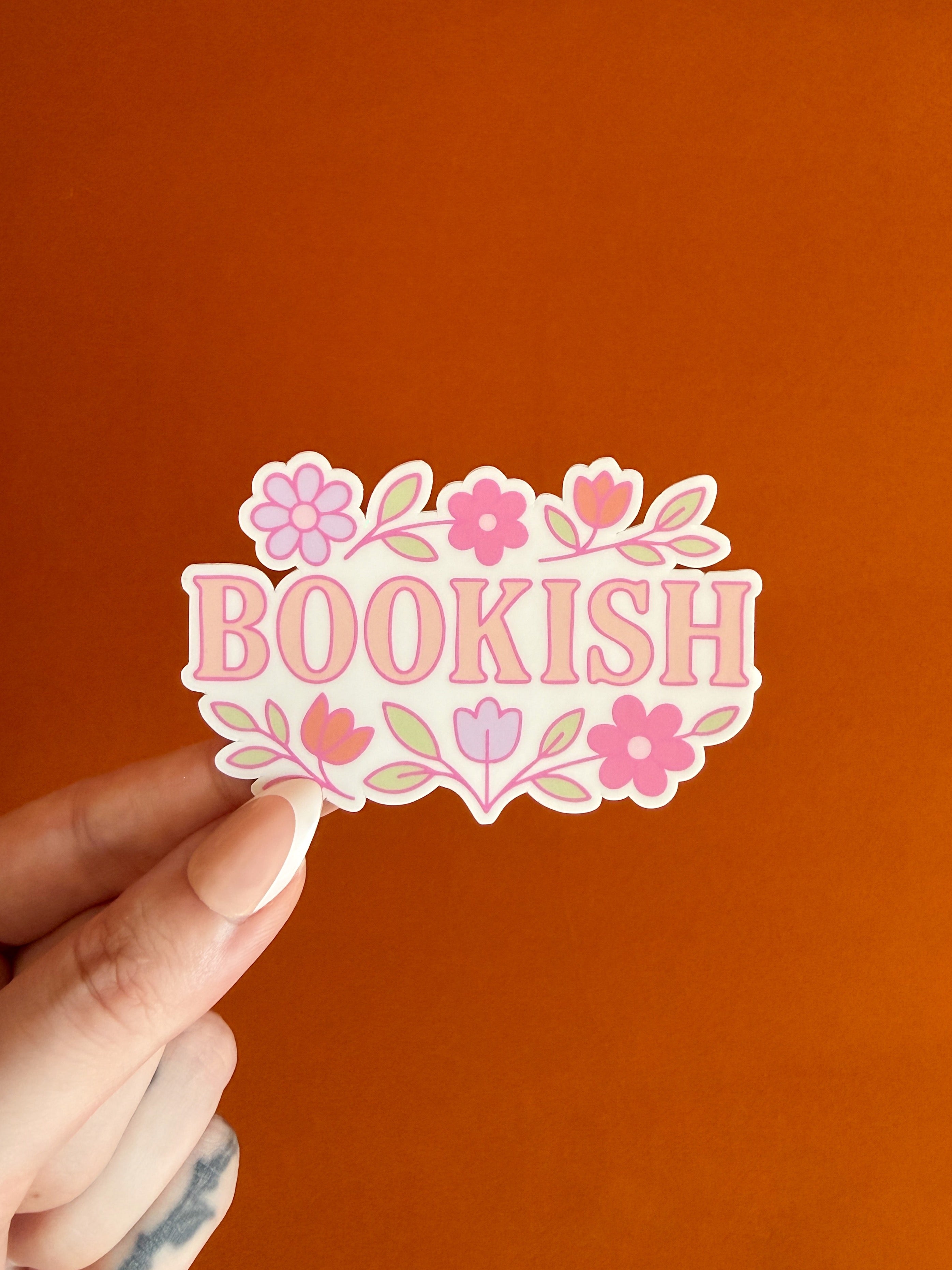 Floral Bookish Sticker