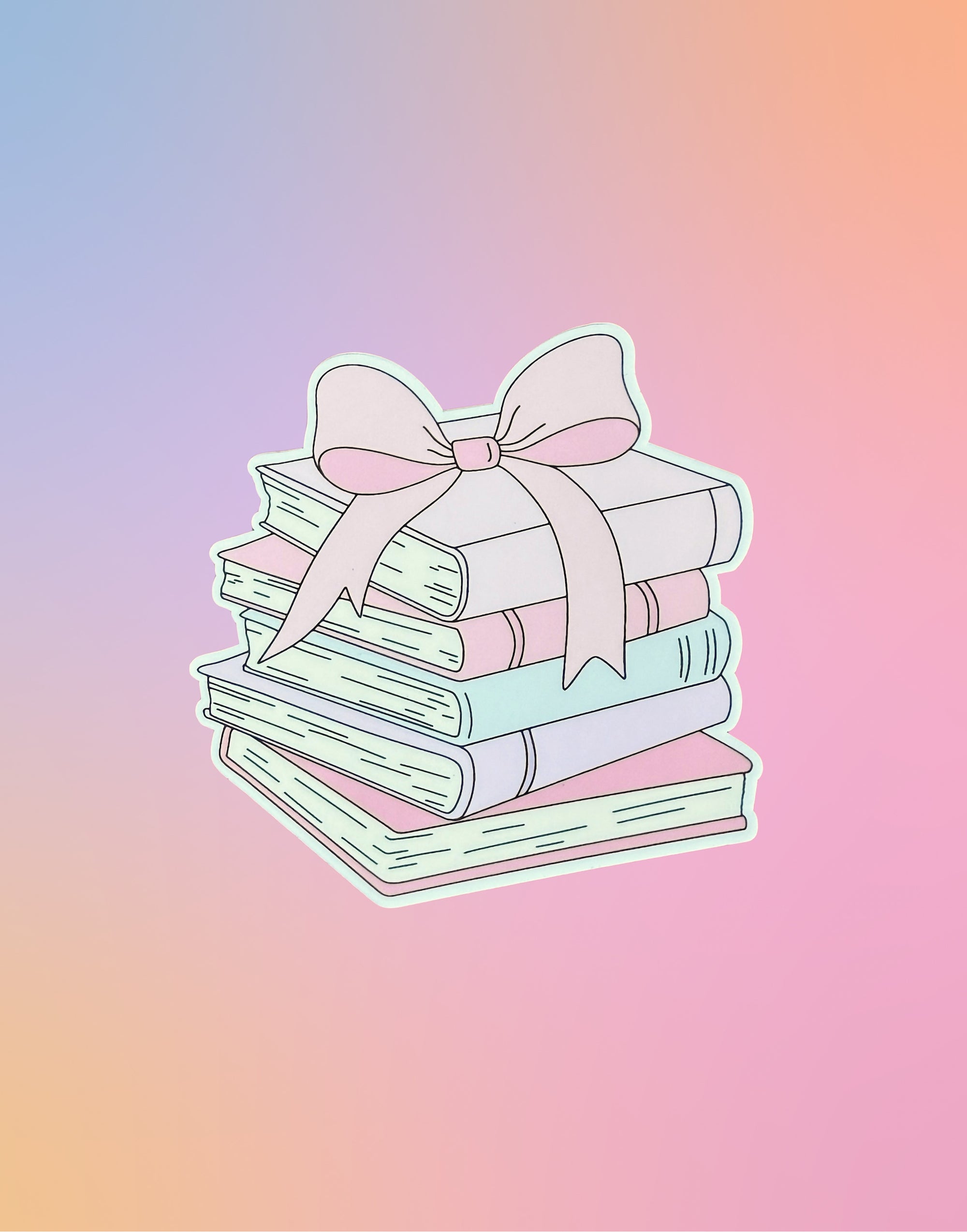 Cutie Coquette Books Sticker