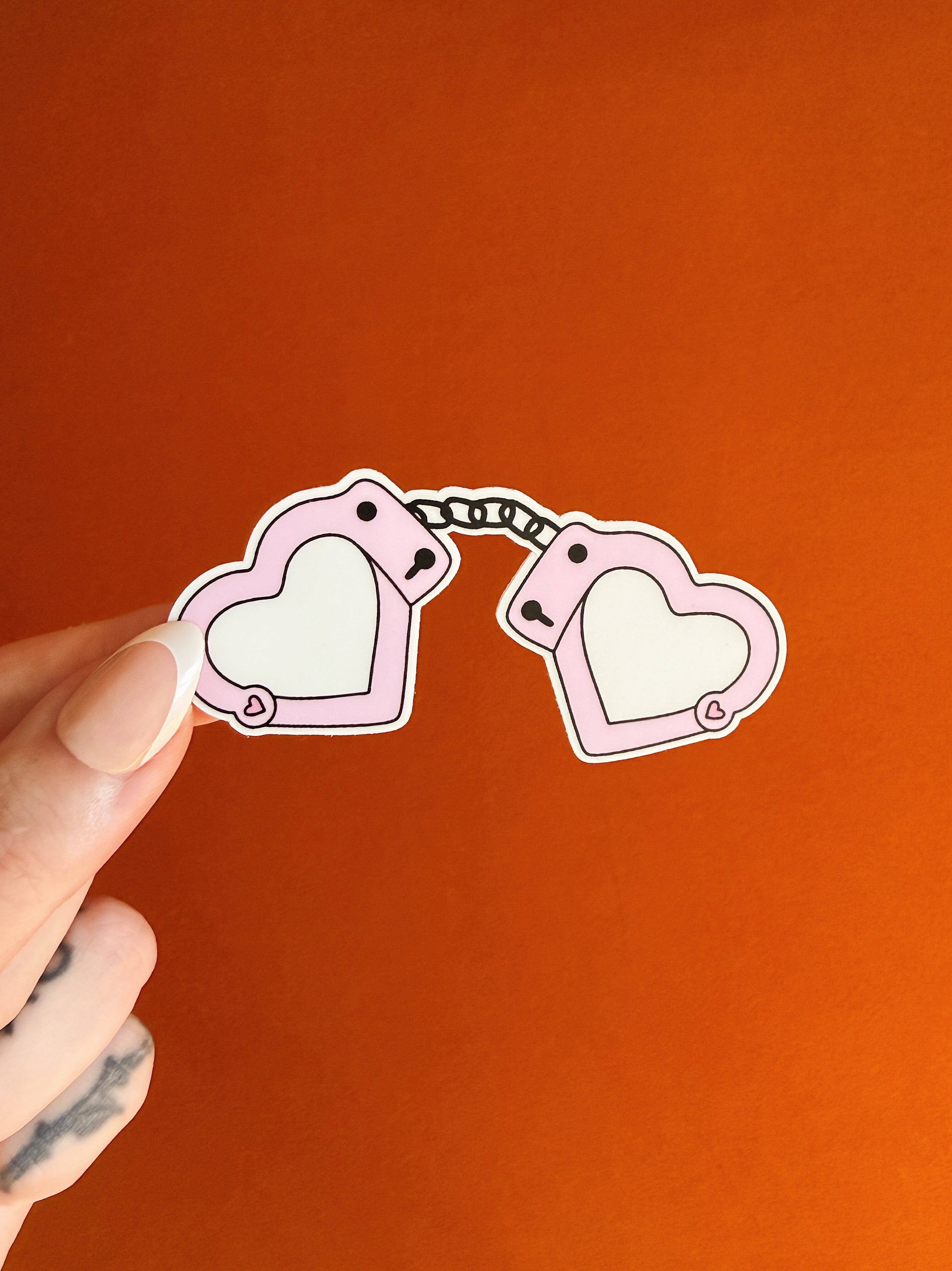 Pink Handcuff Sticker