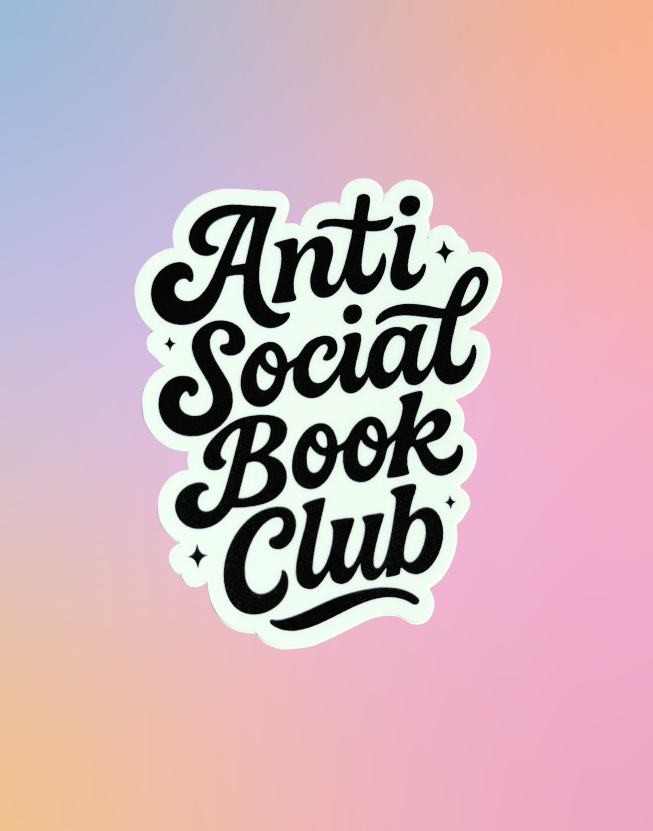 Anti-Social Book Club Black Sticker
