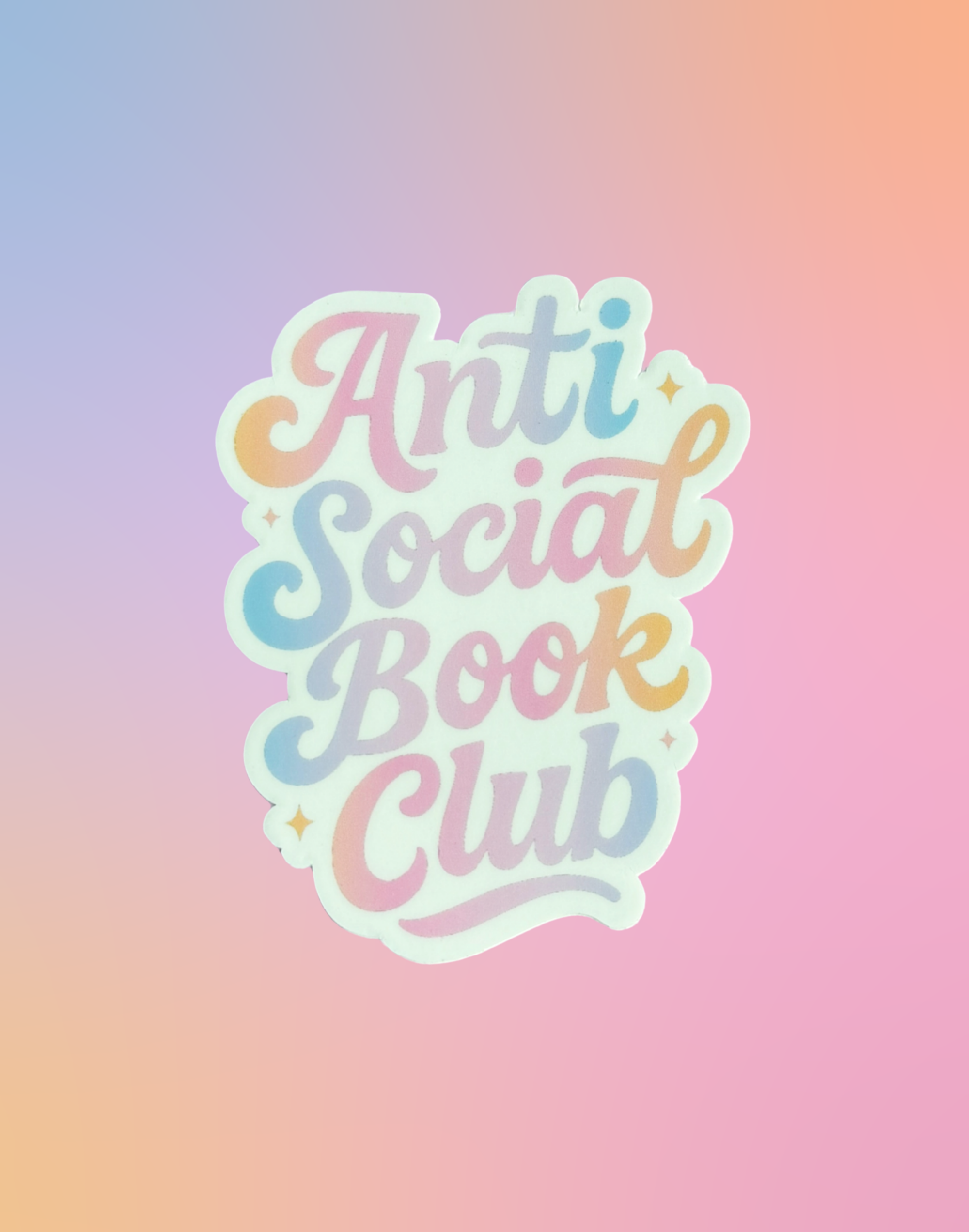 Anti-Social Book Club Pastel Sticker