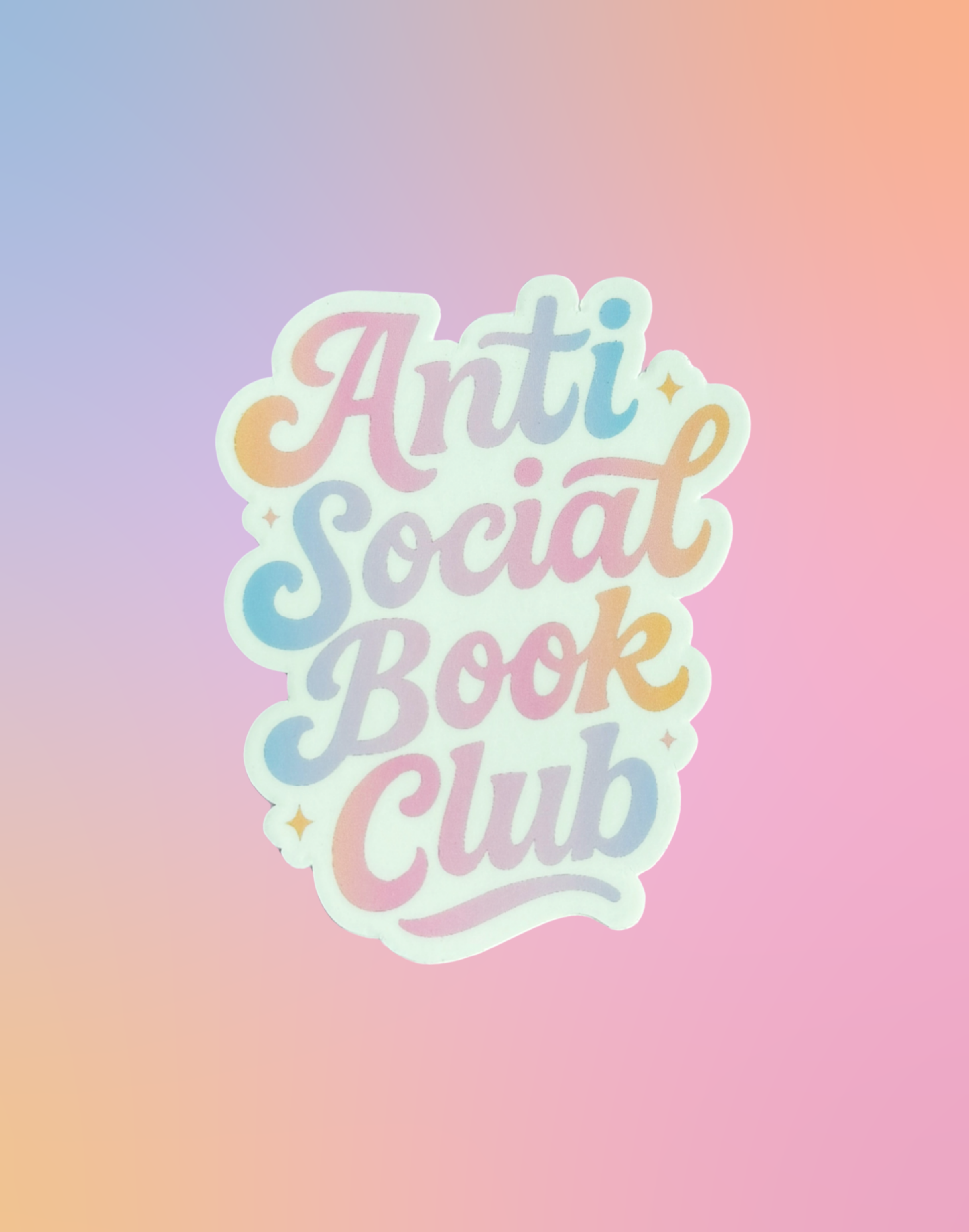 Anti-Social Book Club Pastel Sticker