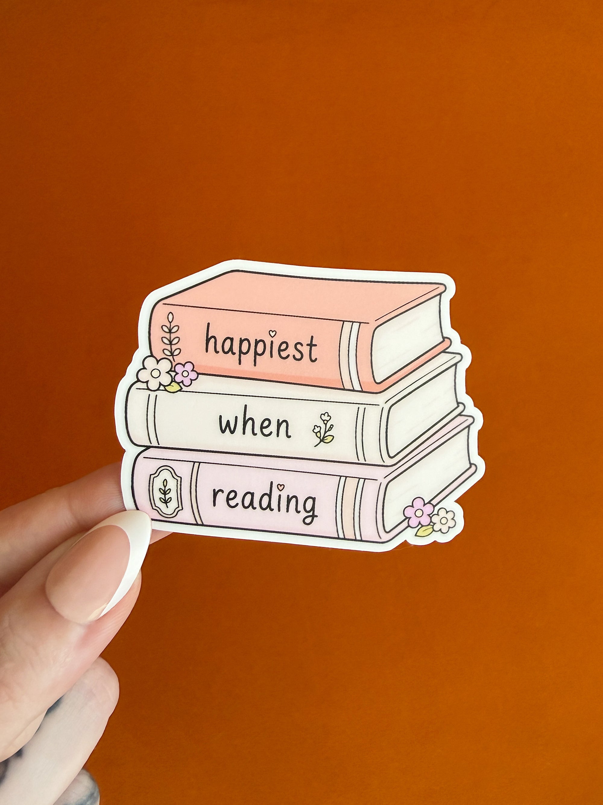 Happiest When Reading Sticker #1
